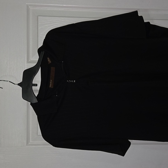 Perry Ellis Black Quarter Zip Polo - Picture 2 of 4